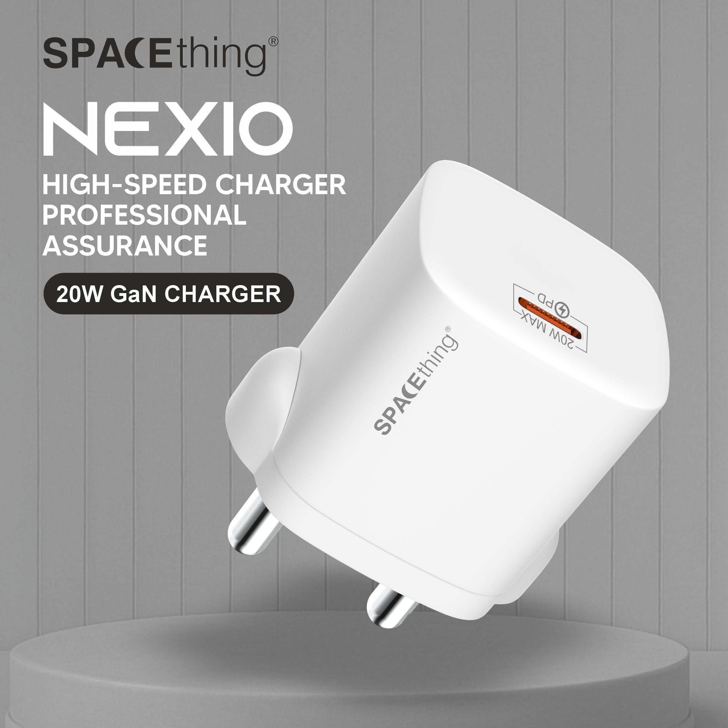 Spacething Nexio GaN Wall Charger Series White - 20W / 25W / Dual Port