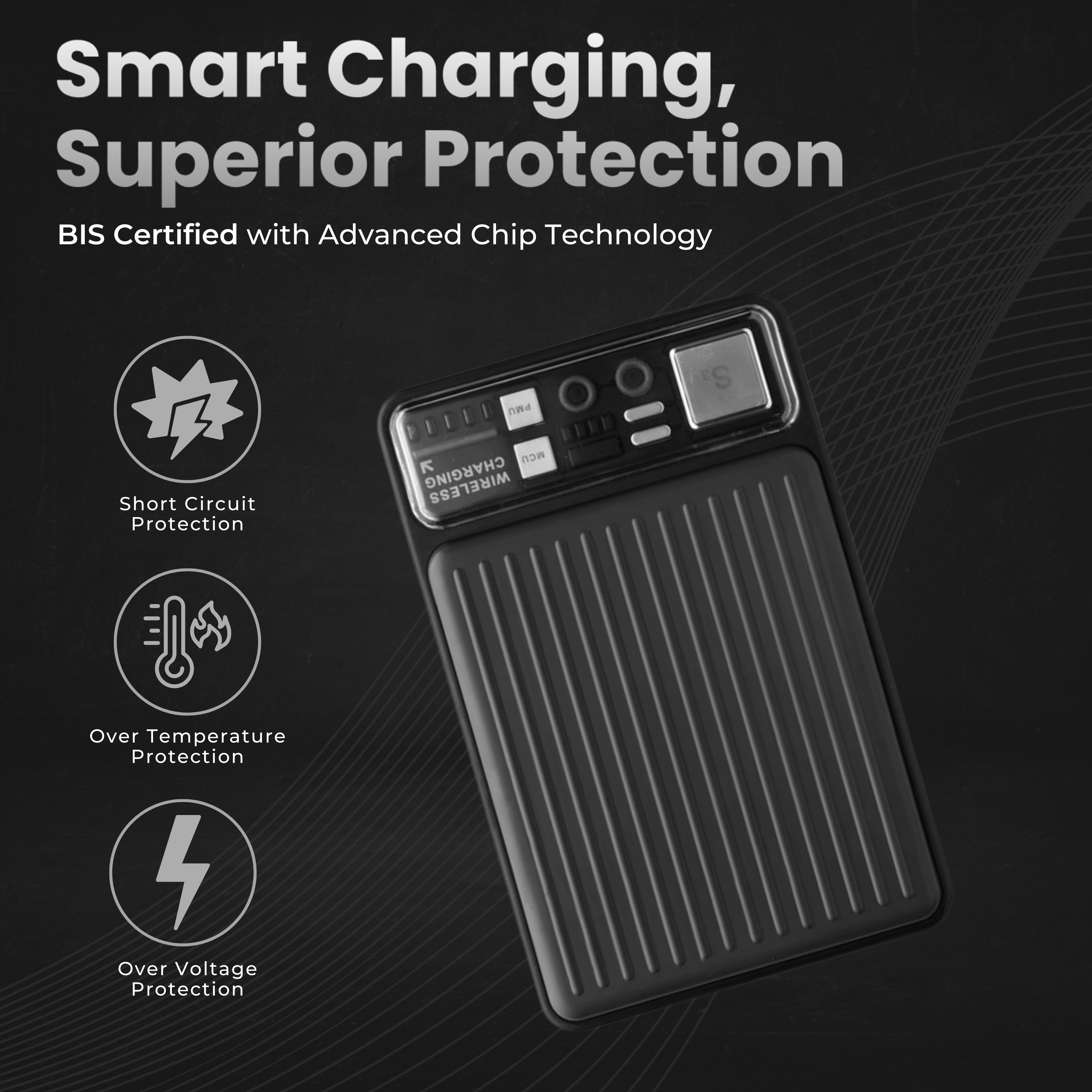 Spacething Pocket Volt 10000mAh Power Bank | Black / White