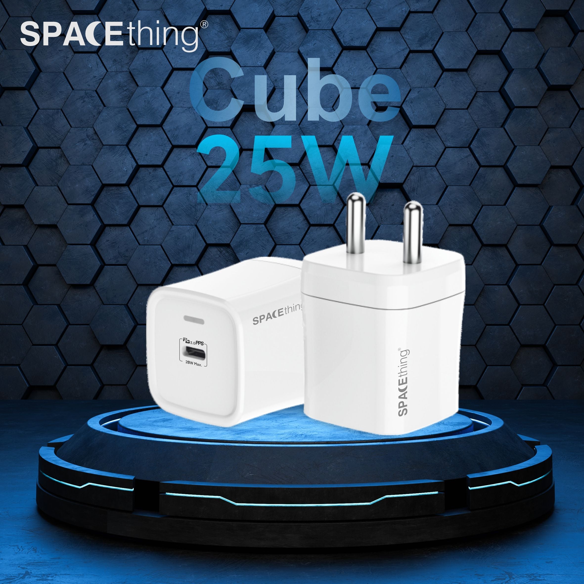 Spacething Cube 25W Wall Charge -White
