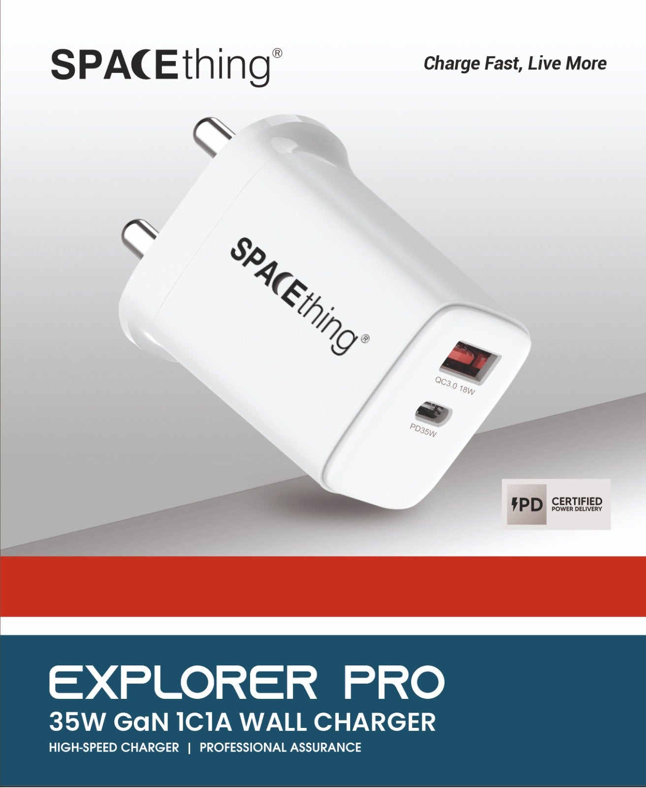 Spacething Explorer Pro 35W GaN Charger