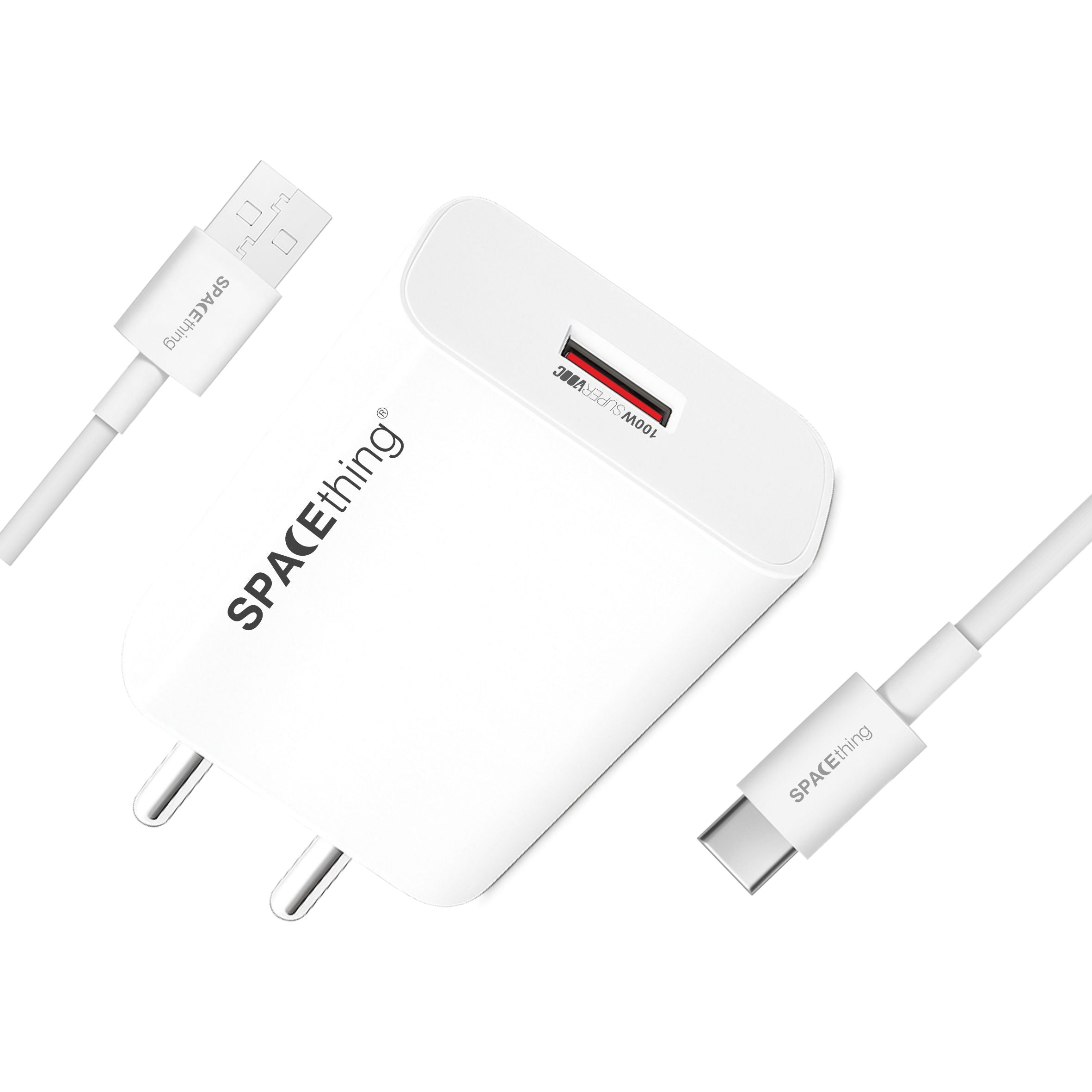 Spacething Rapid 100W SuperVOOC Fast Charger  Colour - White