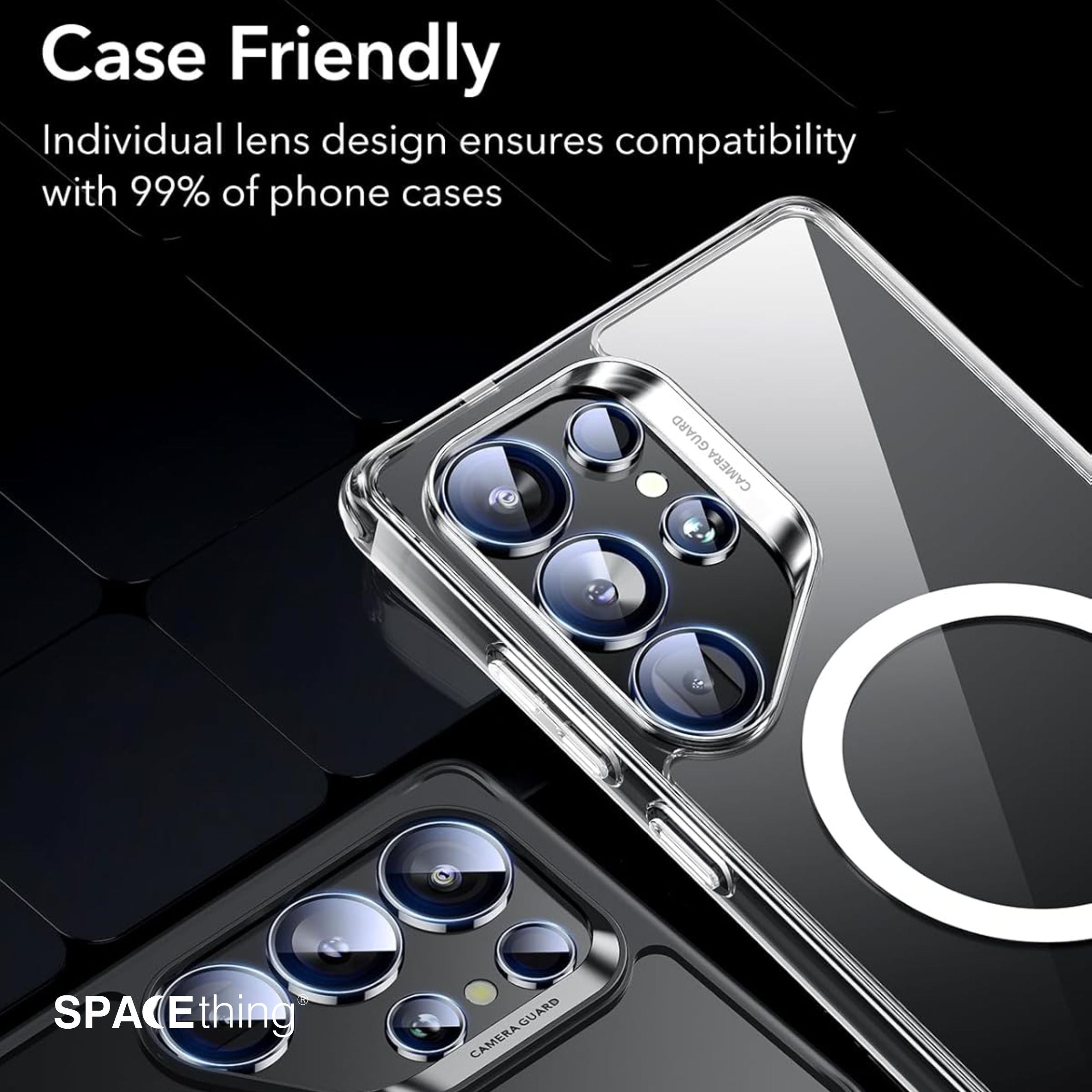 Spacething Samsung Galaxy S26 Plus Clear Camera Lens Protector