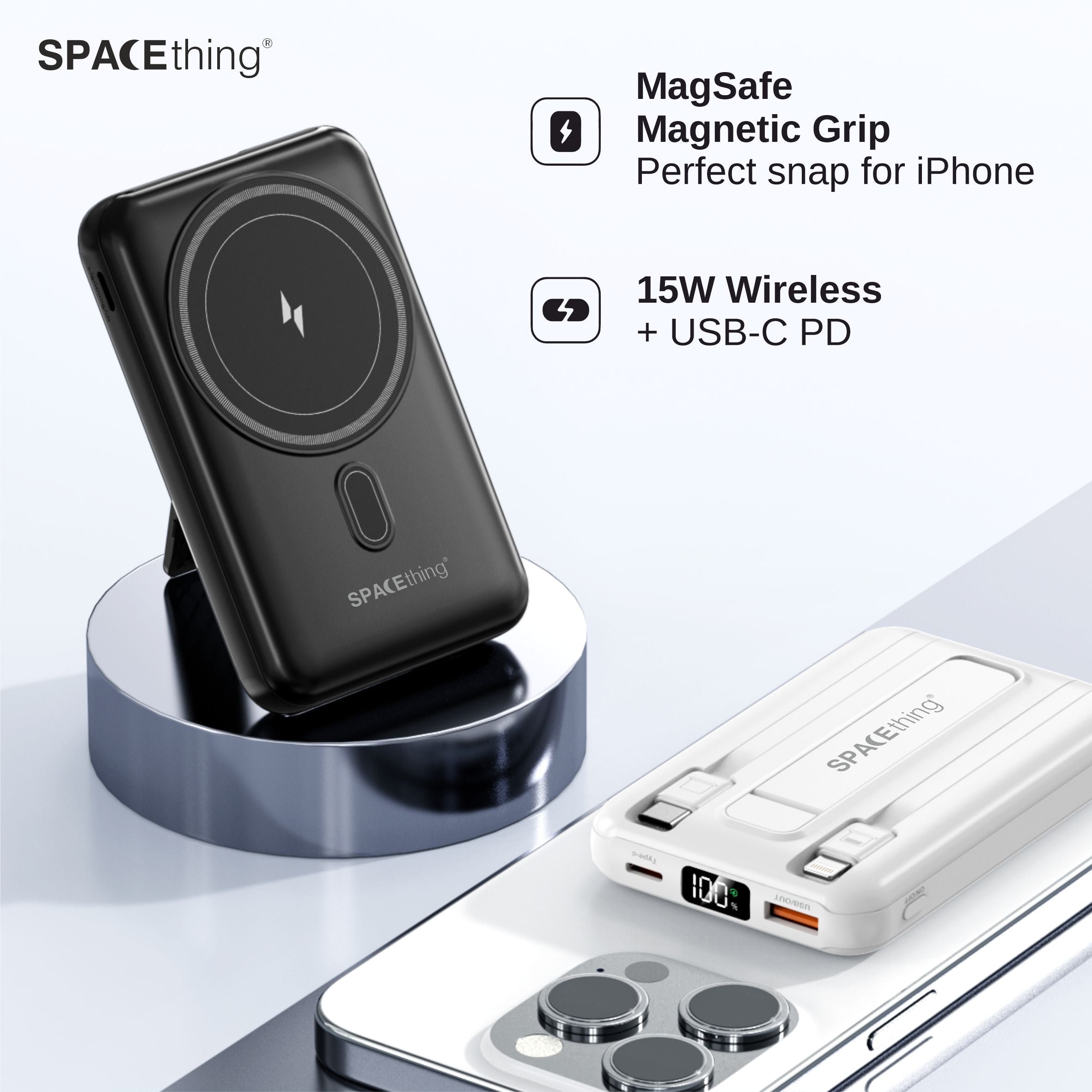 Spacething Vista 10000 mAh Magsafe With Stand - Power Bank
