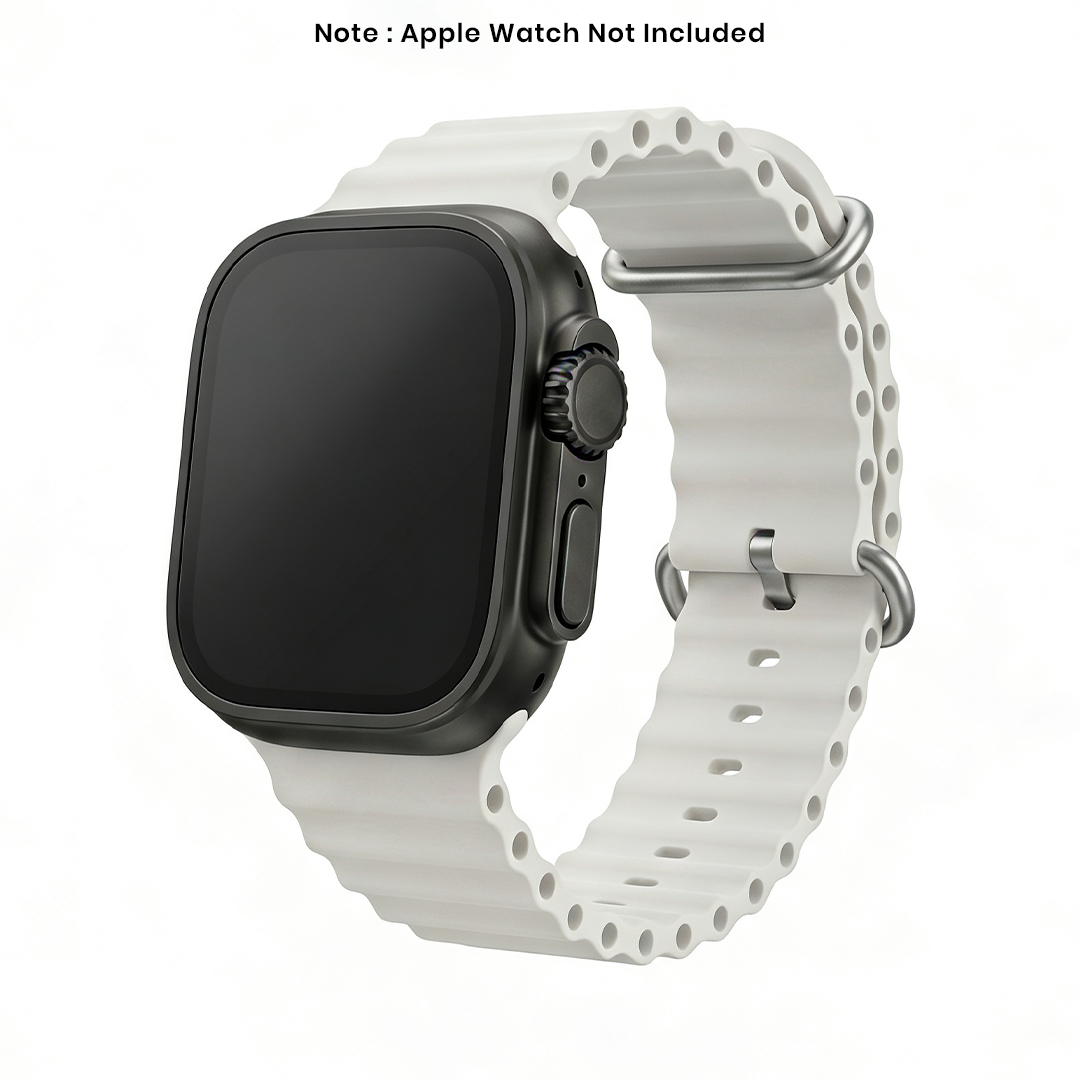 Spacething Ocean Apple Watch Band – 49mm / 45mm Size - White