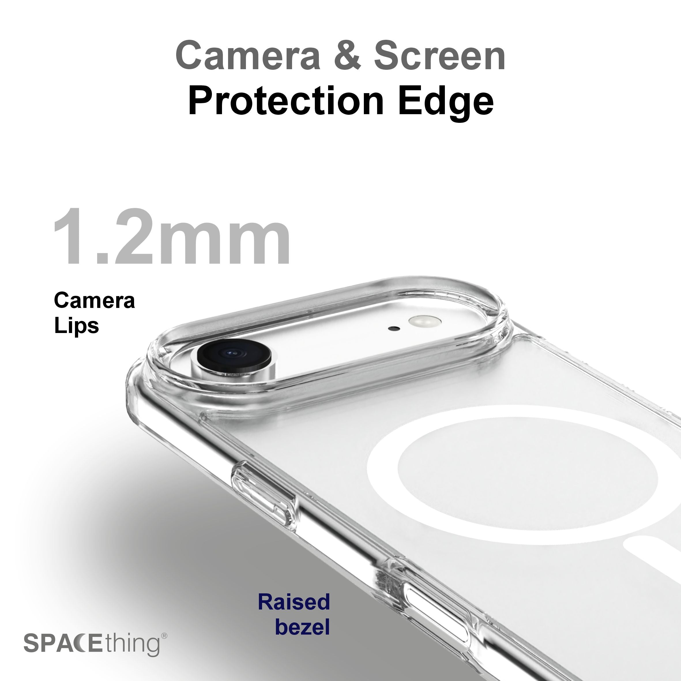 Spacething Minimal MagSafe Case for iPhone 17 Air - Clear