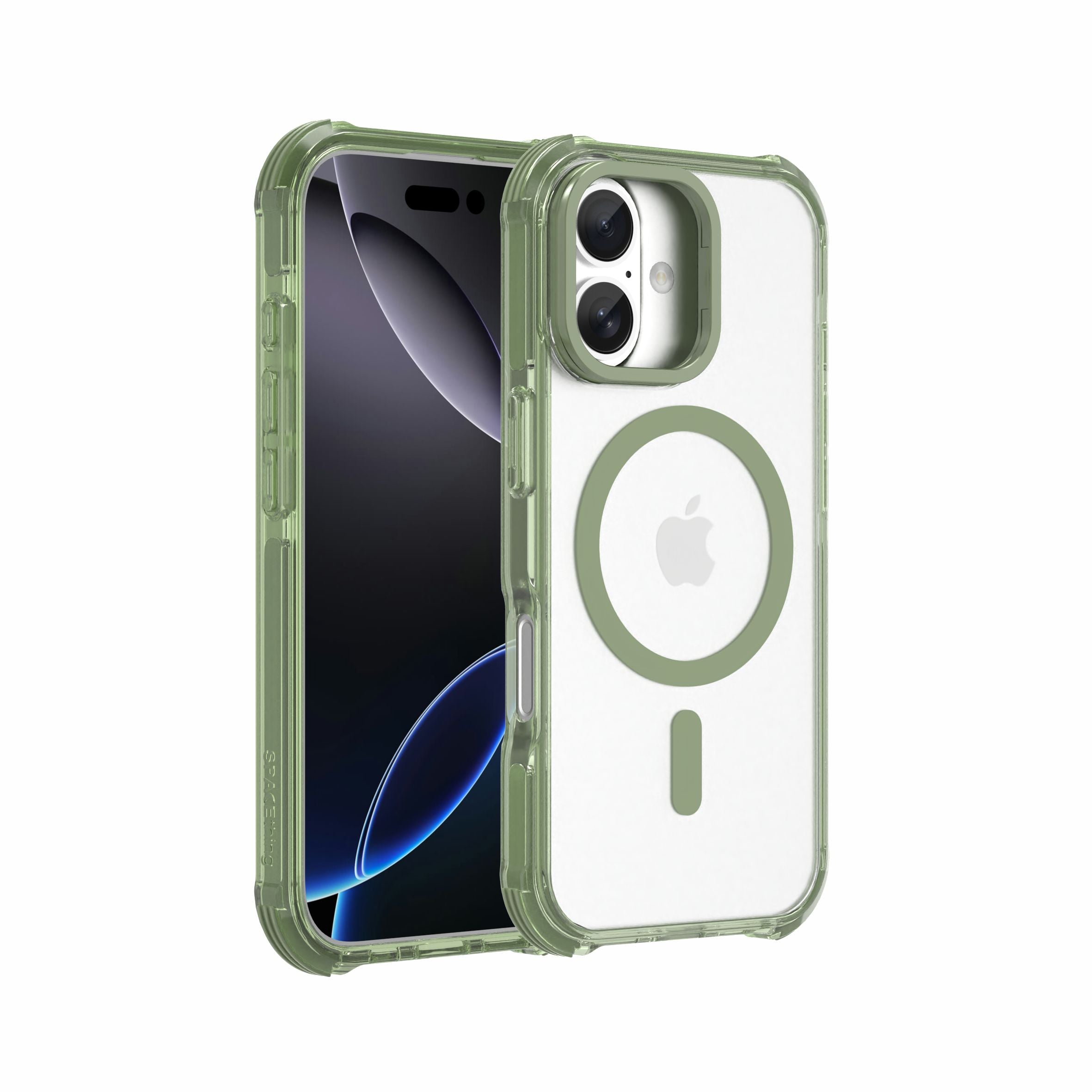 Spacething Helix MagClick Stand Case for iPhone 17 - Green