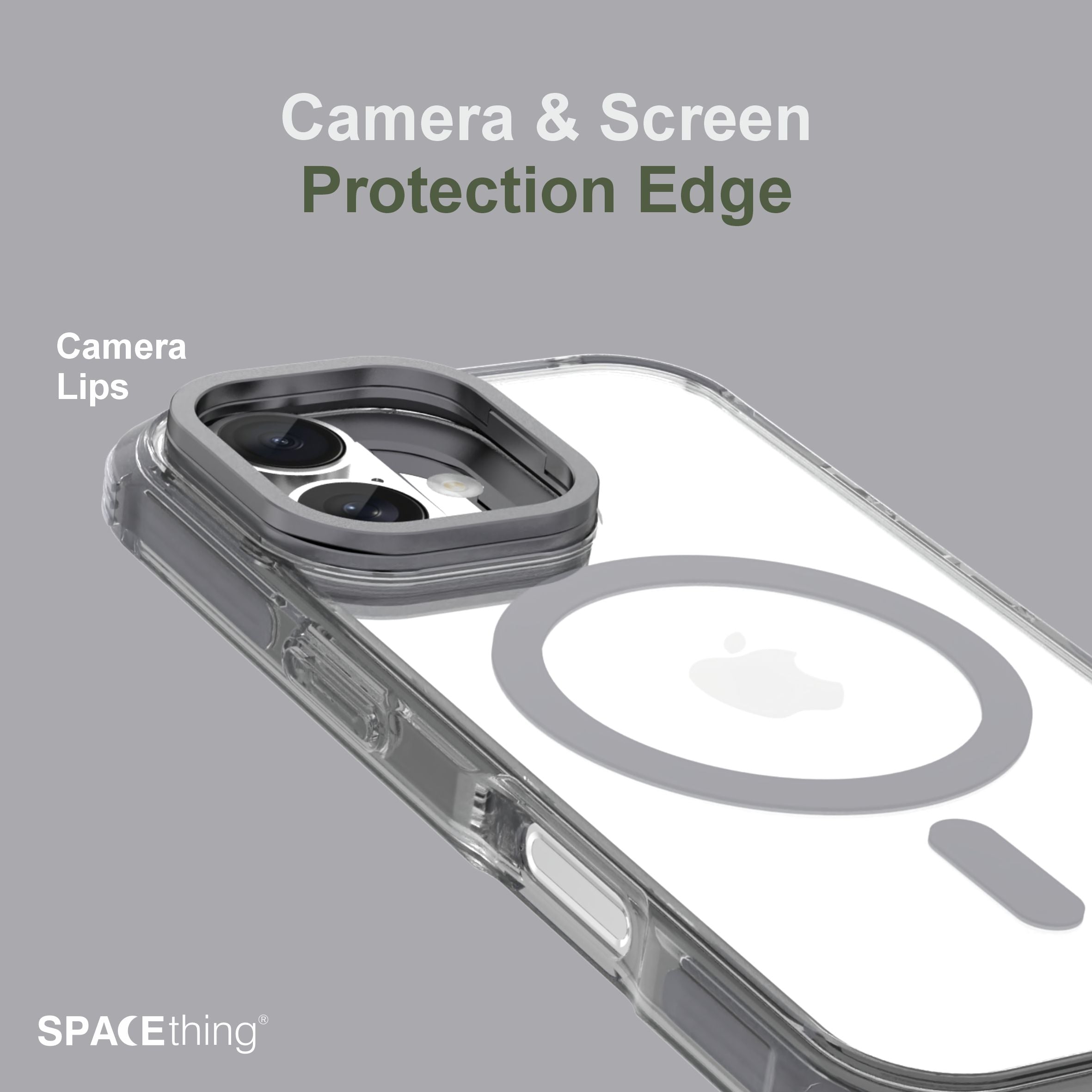 Spacething Helix MagClick Stand Case for iPhone 17 - Grey