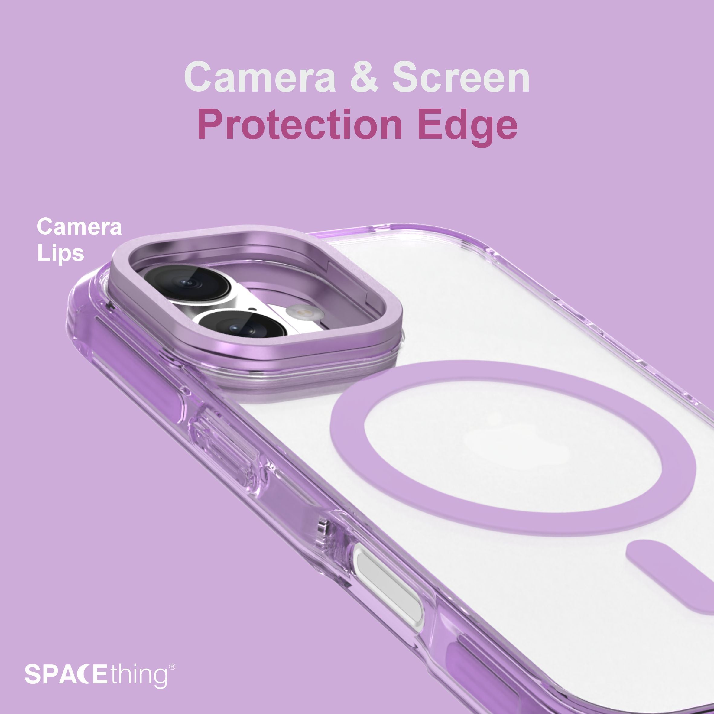 Spacething Helix MagClick Stand Case for iPhone 17 - Purple