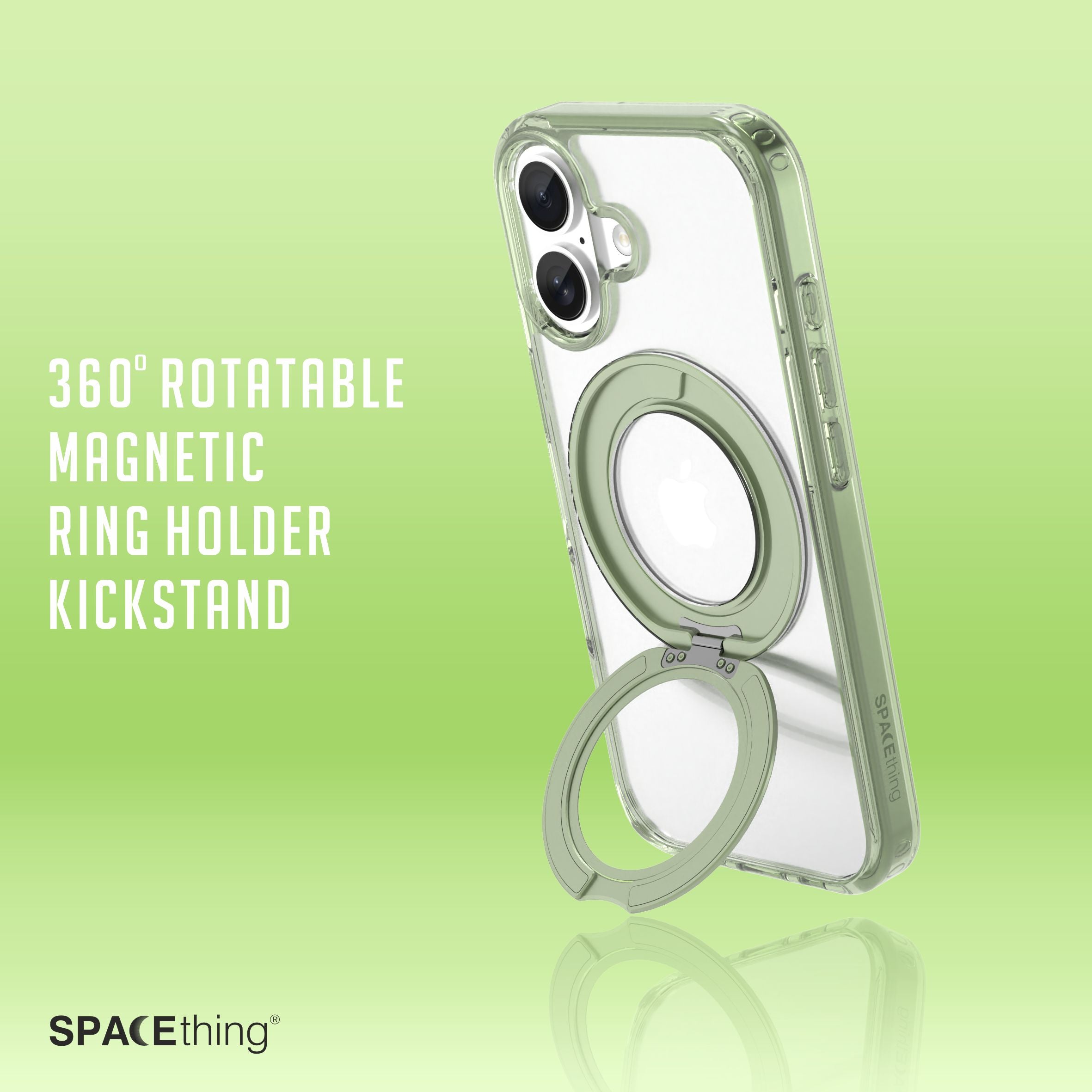 Spacething Marsix 360° Stand Case for iPhone 17 - Green
