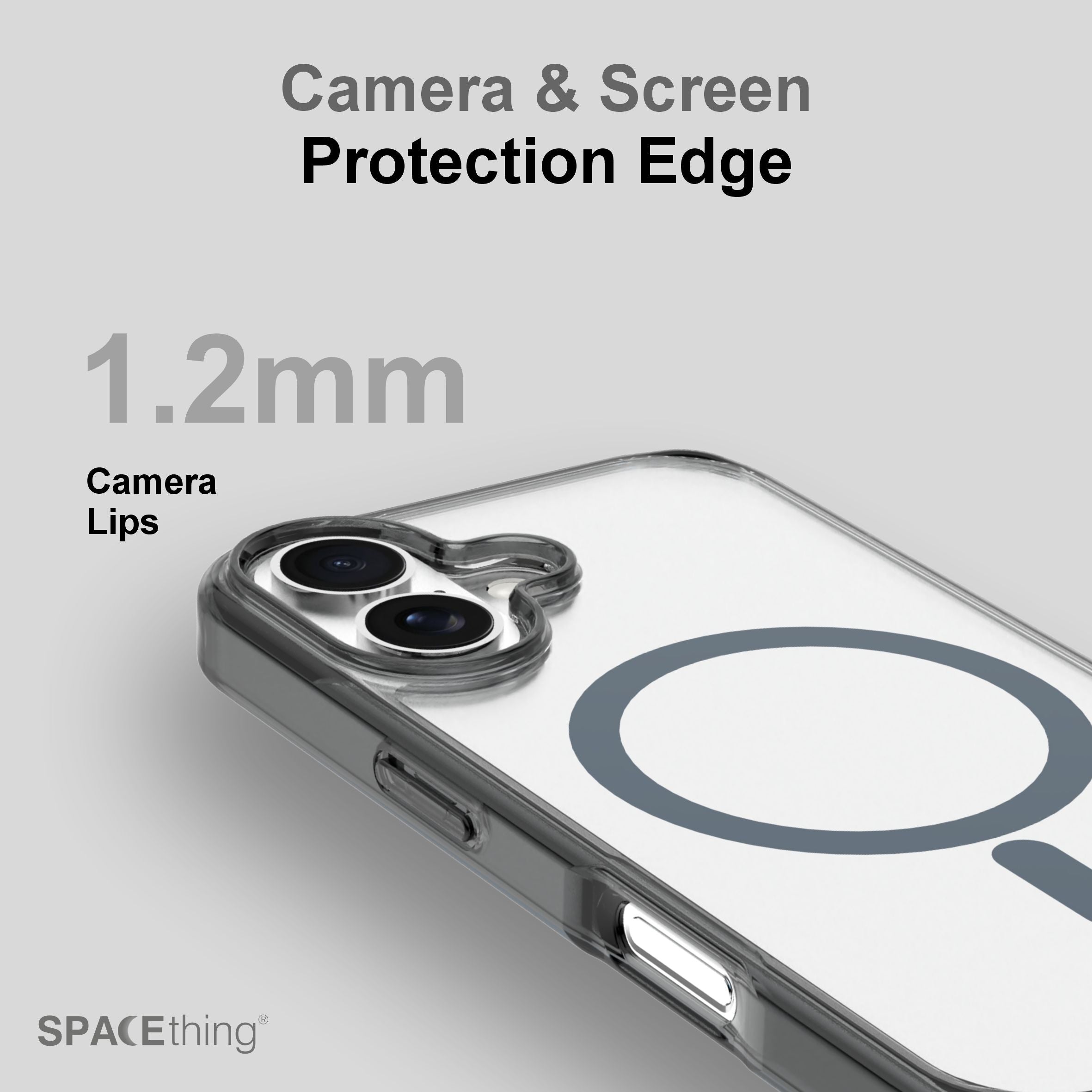 Spacething Minimal MagSafe Case | iPhone 17 - Grey