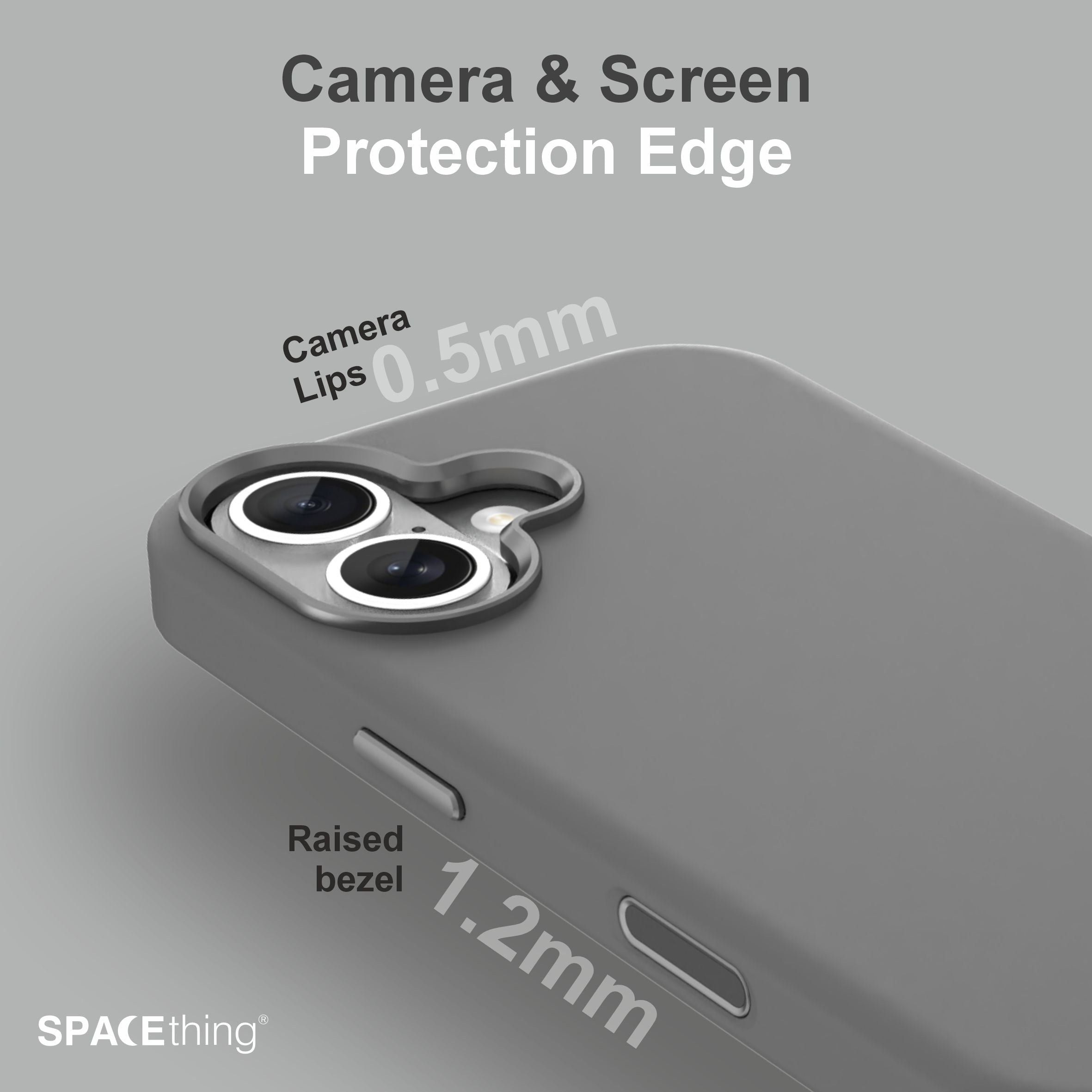 Spacething Smoothie Silicone Case for iPhone 17 - Grey