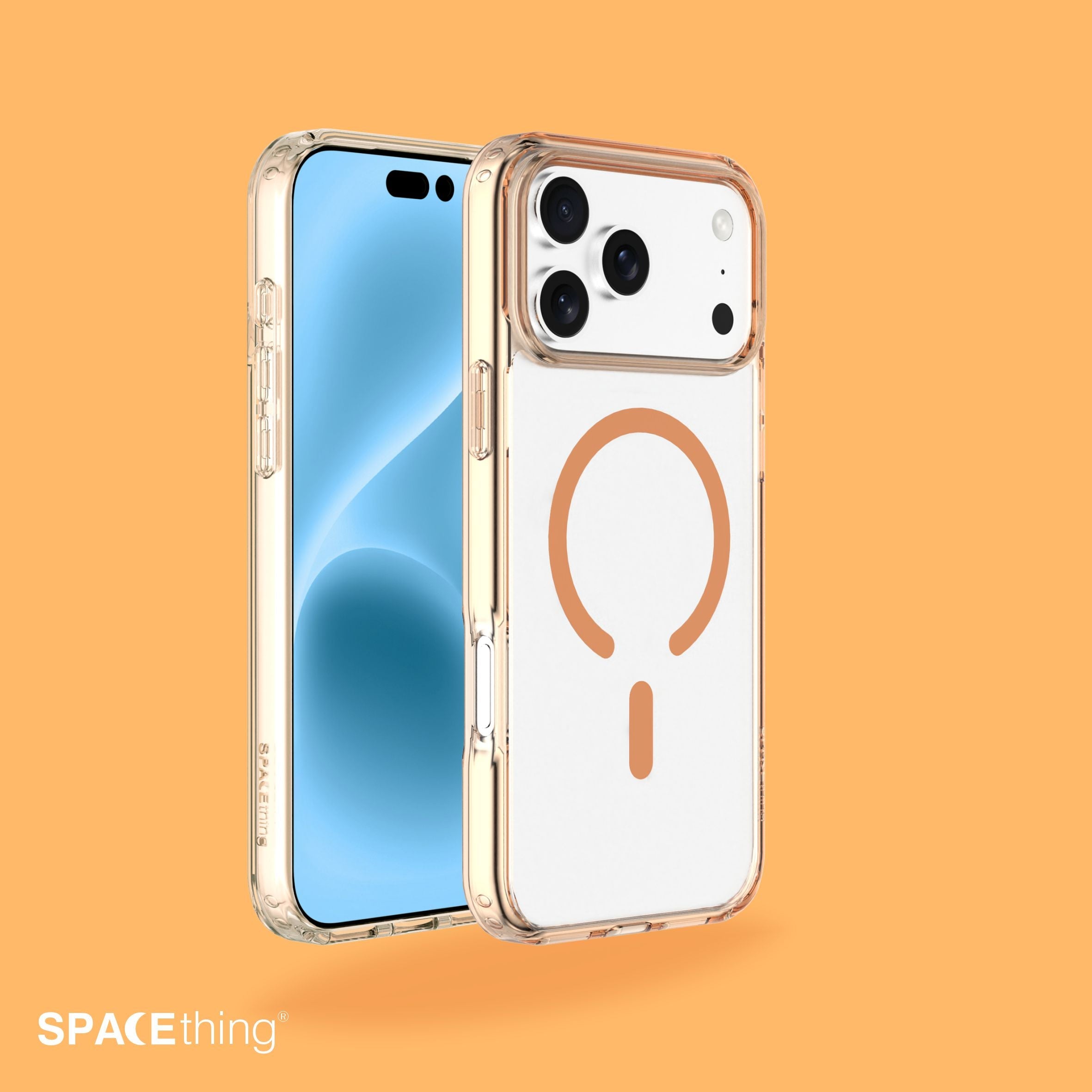 Spacething Minimal MagSafe Orange Case for iPhone 17 Pro Max