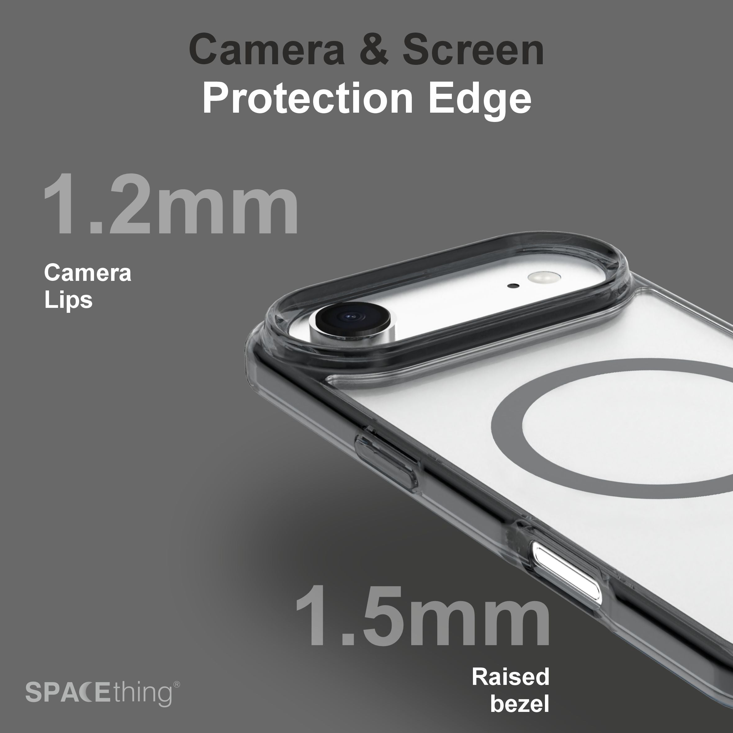 Spacething Minimal MagSafe Case for iPhone 17 Air - Black