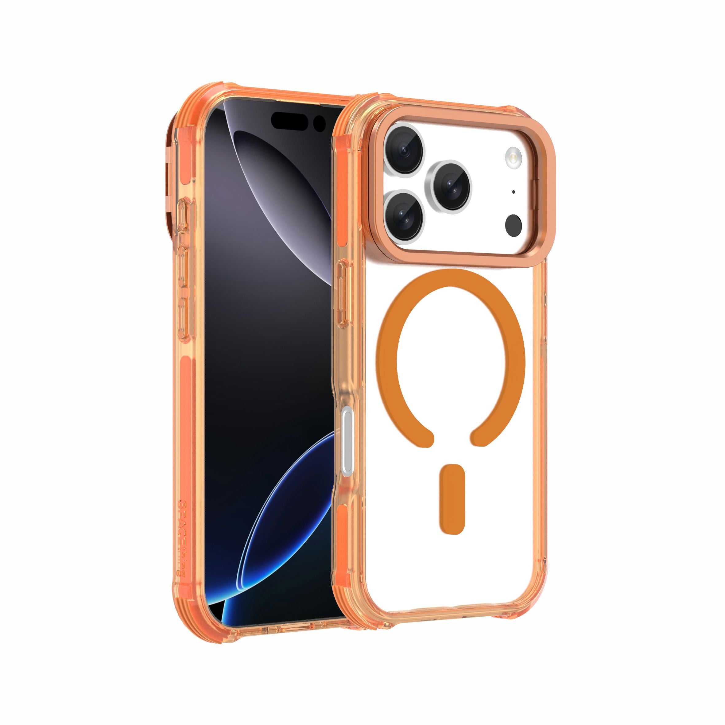 Spacething Helix Stand Case for iPhone 17 Pro Max — Silver